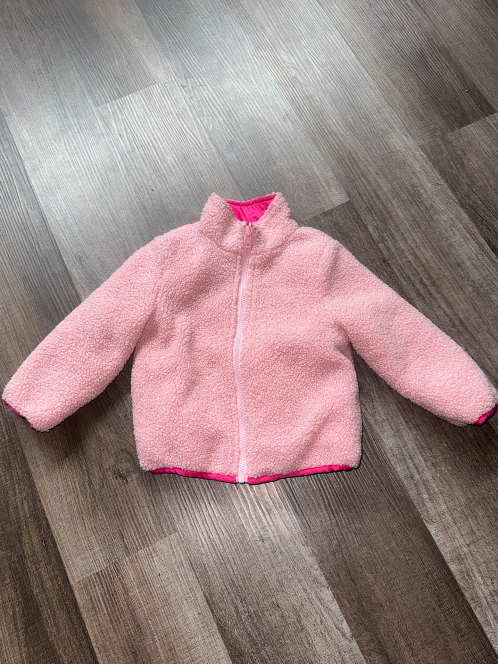 Andy & Evan Pink Sherpa Fleece Reversible Jacket